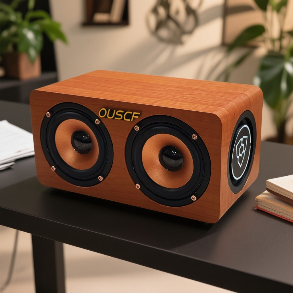 【金砖S100】新款立体声蓝牙音响复古音响木质桌面音响无线蓝牙音箱