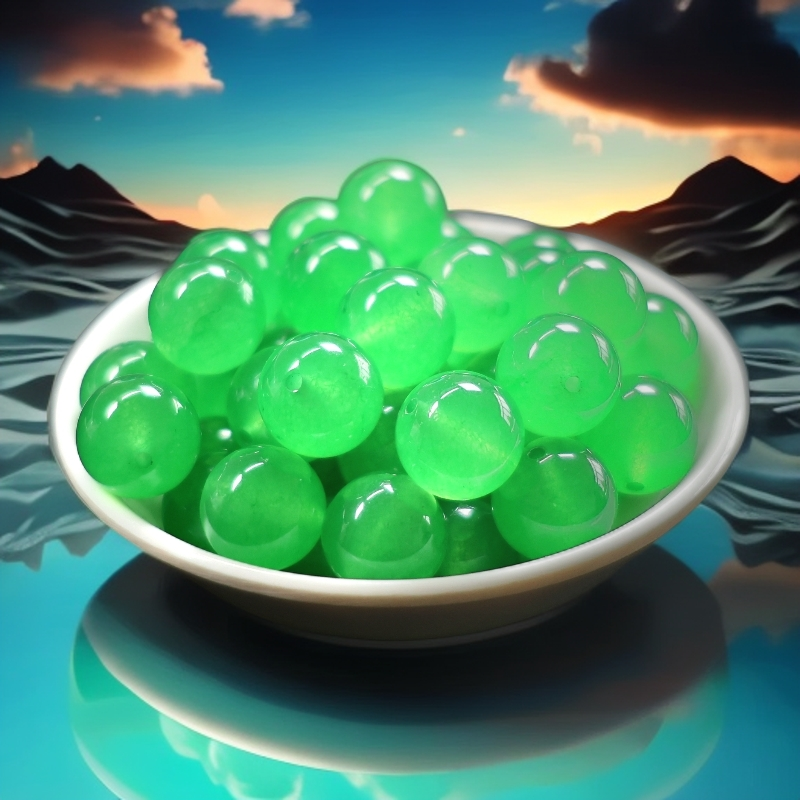 散珠W1339高冰阳绿12mm*10颗