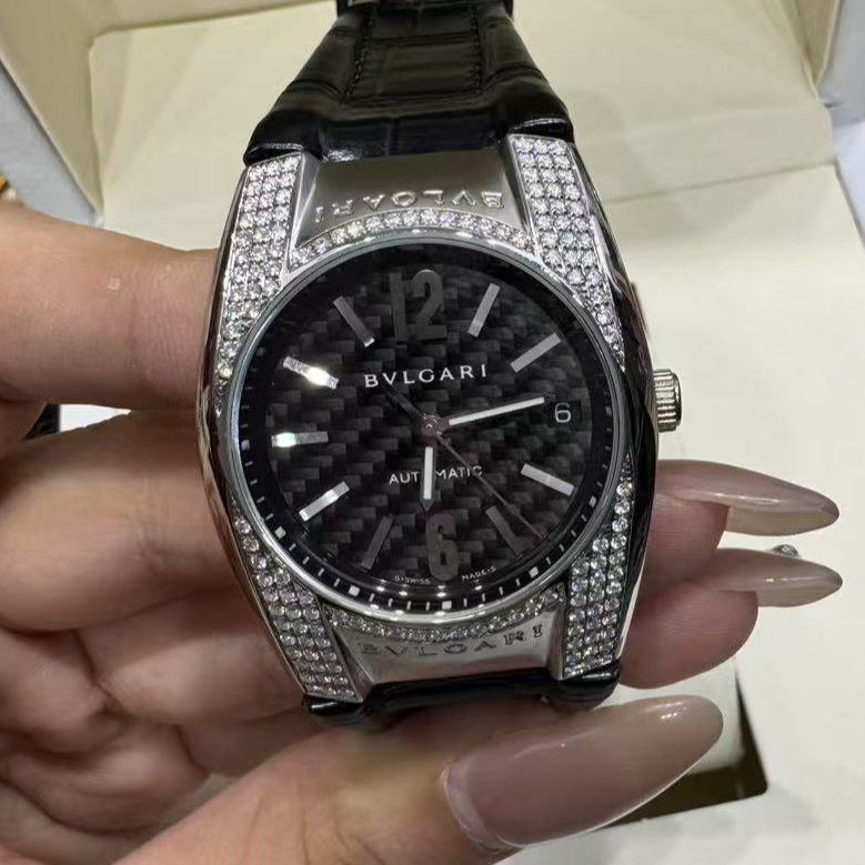 95新 BVLGARI/宝格丽 自动机械表后钻盘35/256100108/yy