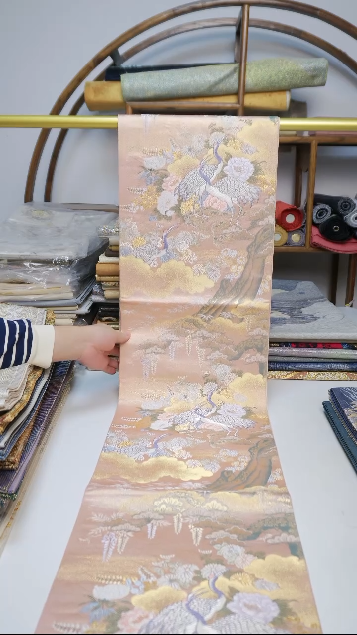 织绣115 仙鹤花卉花卉