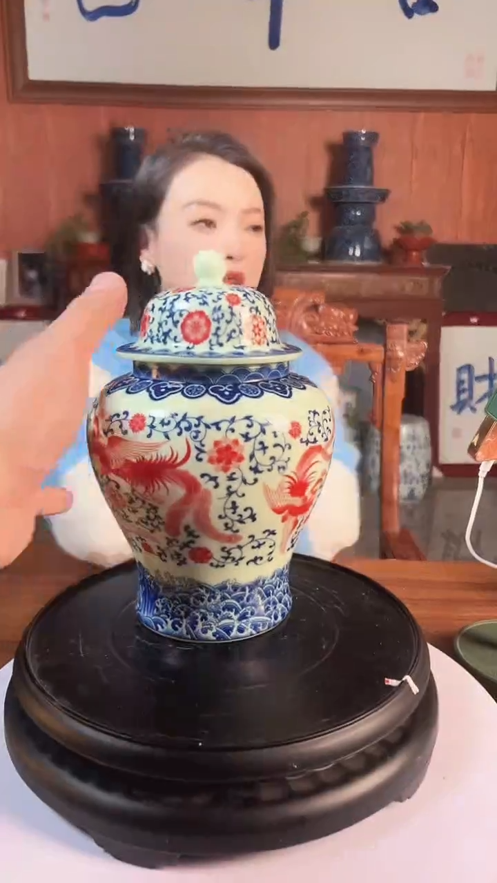 摆件陶景德镇陶瓷青花摆件43