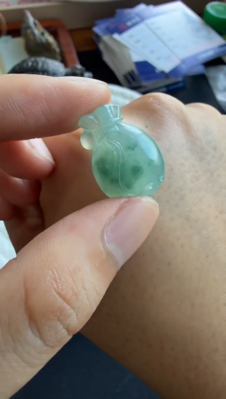 未镶嵌定制翡翠钱袋