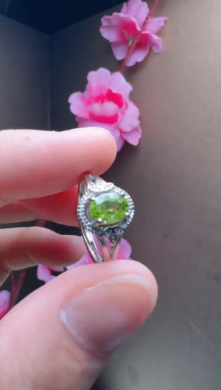 橄榄石戒指合金戒指