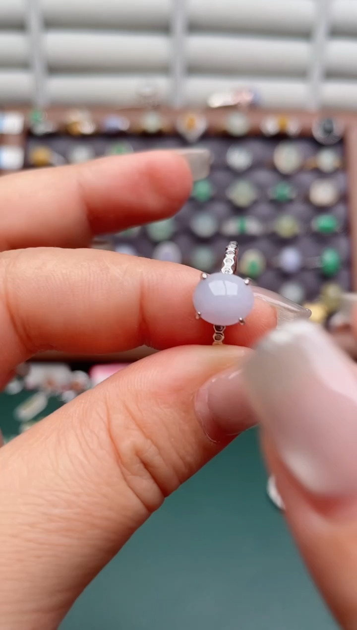 银S925镶嵌戒指翡翠.