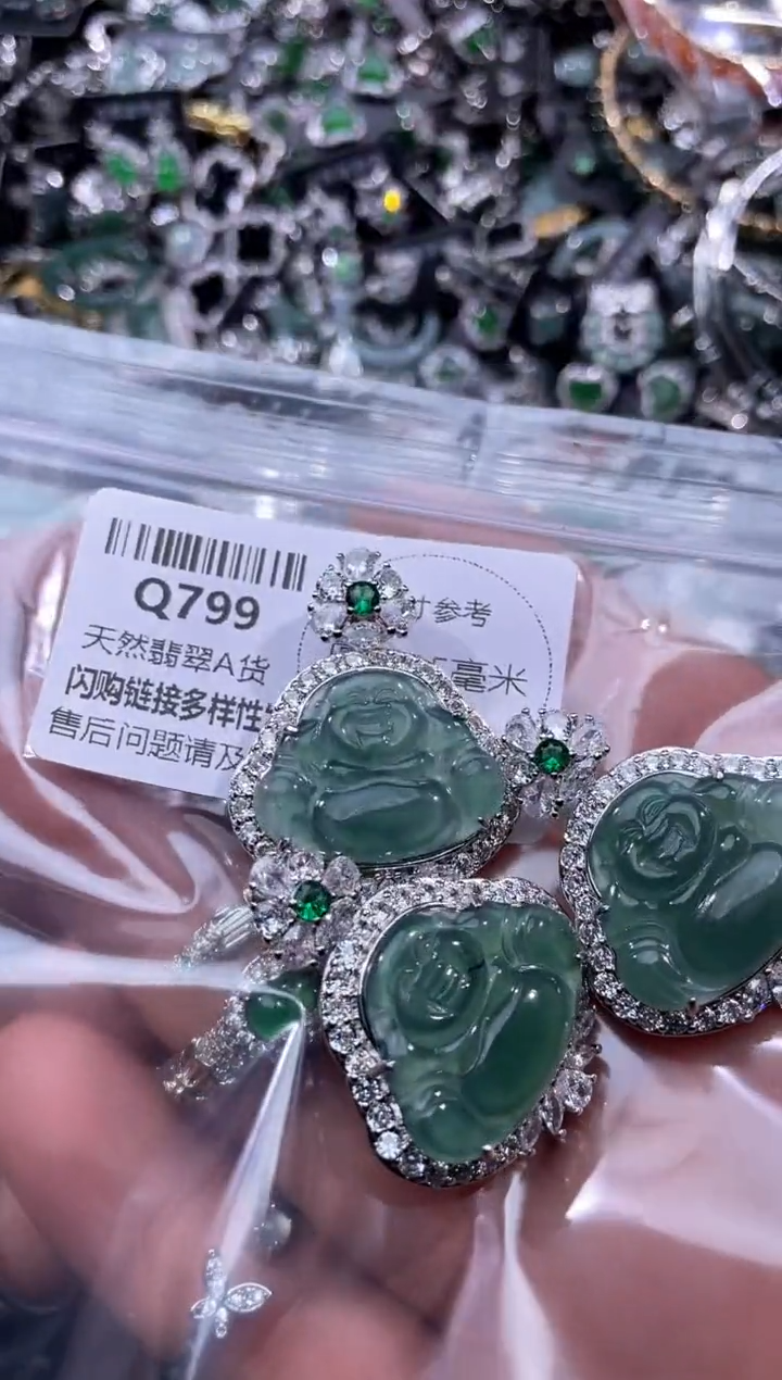 【闪购商品】翡翠颈饰未镶嵌Q799多样性发其一