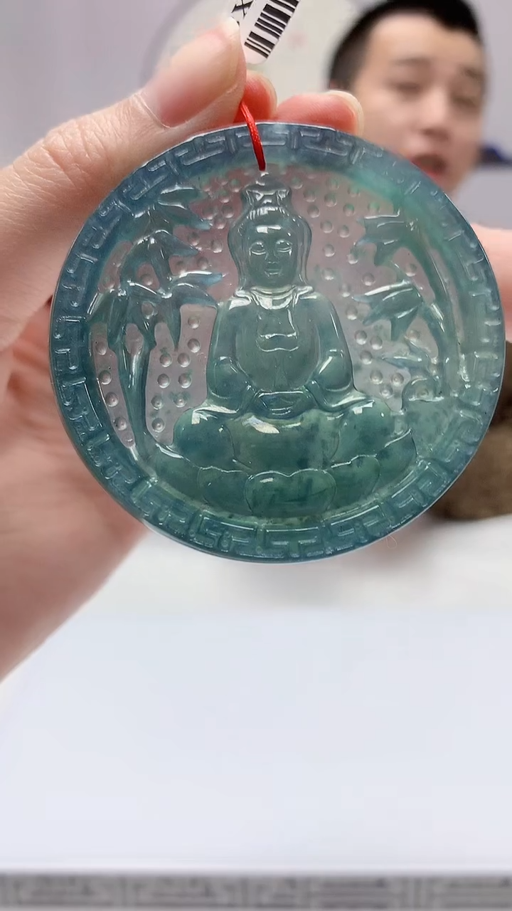 【闪购商品】定制翡翠未镶嵌4812zm-毛货挂件14观音