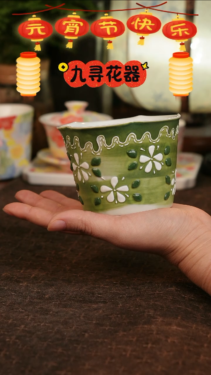 【闪购商品】701九寻景德镇手工手绘法华彩茶杯