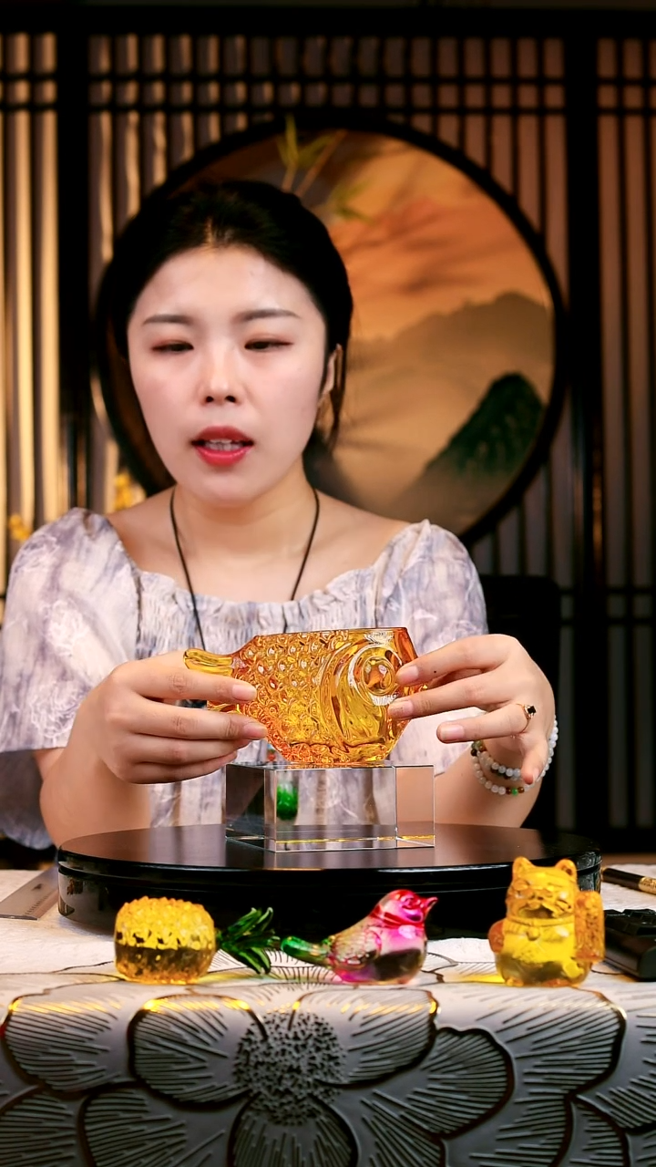 有机玻璃黄水晶鱼1111111