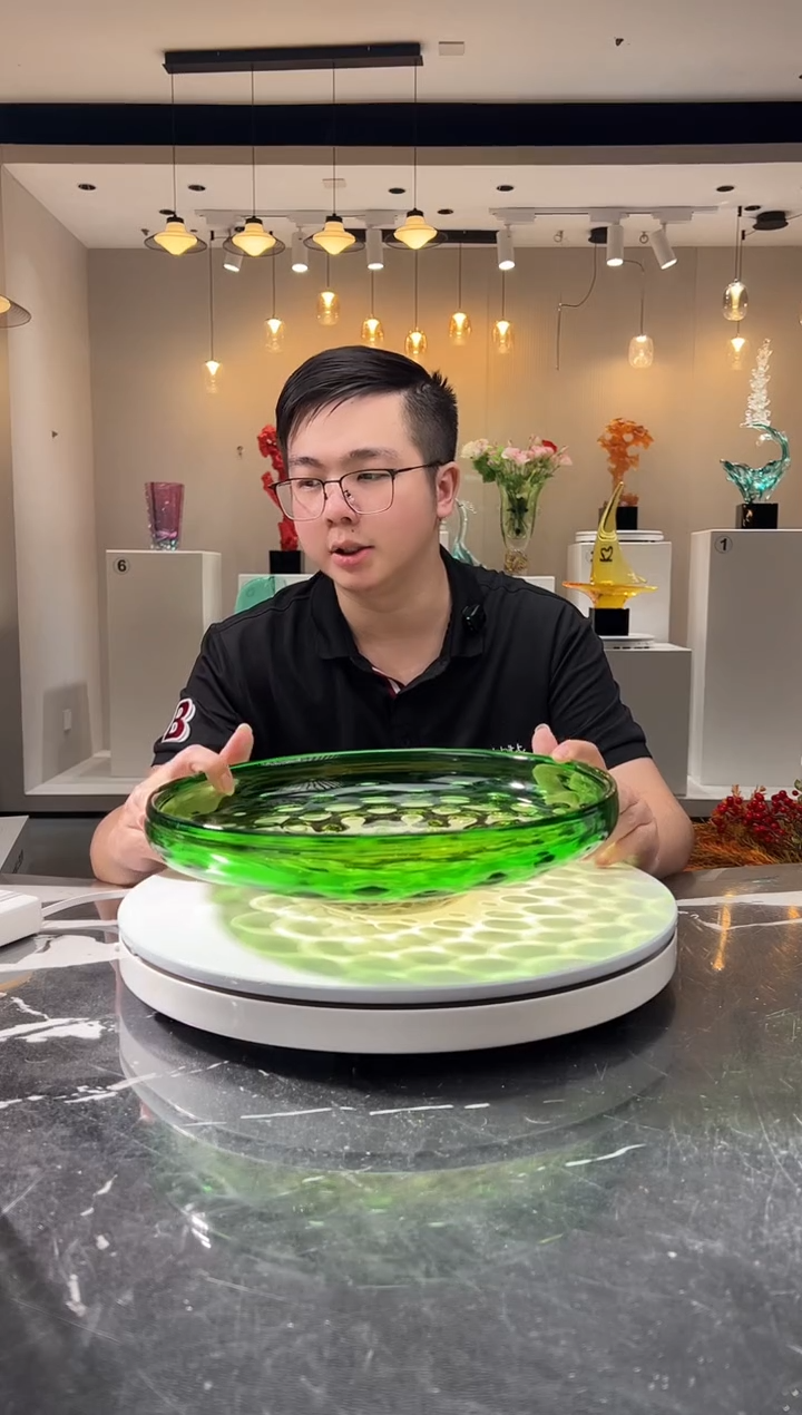 摆件巴比特美学-孔雀纹果盘