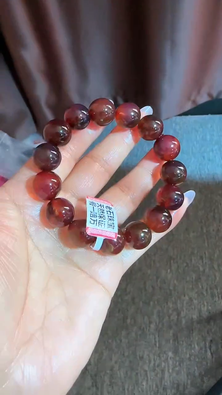 【闪购商品】琥珀手链未镶嵌规格14血珀手串#112
