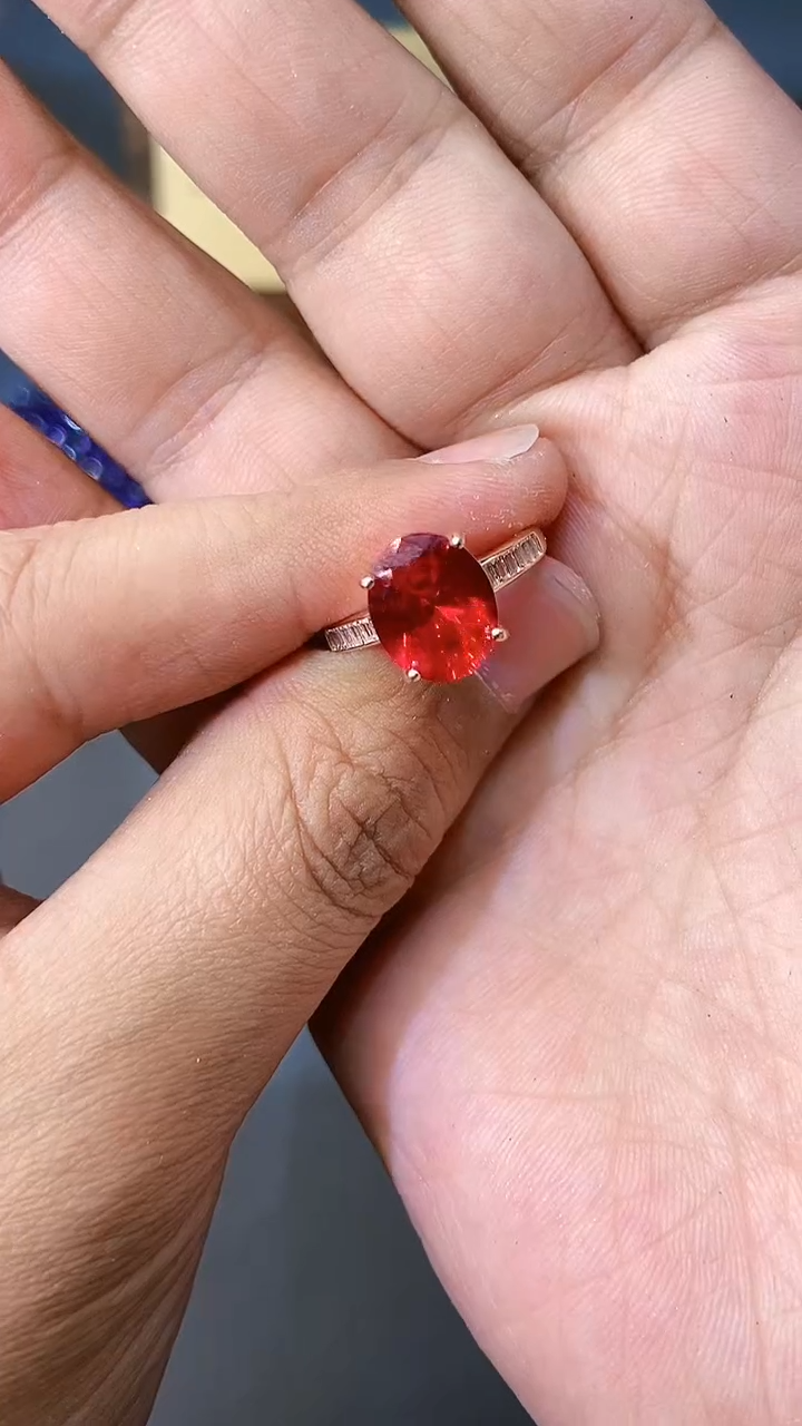 【闪购商品】红宝石戒指银S925镶嵌354