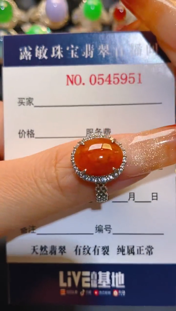 银S925镶嵌翡翠耳饰天然