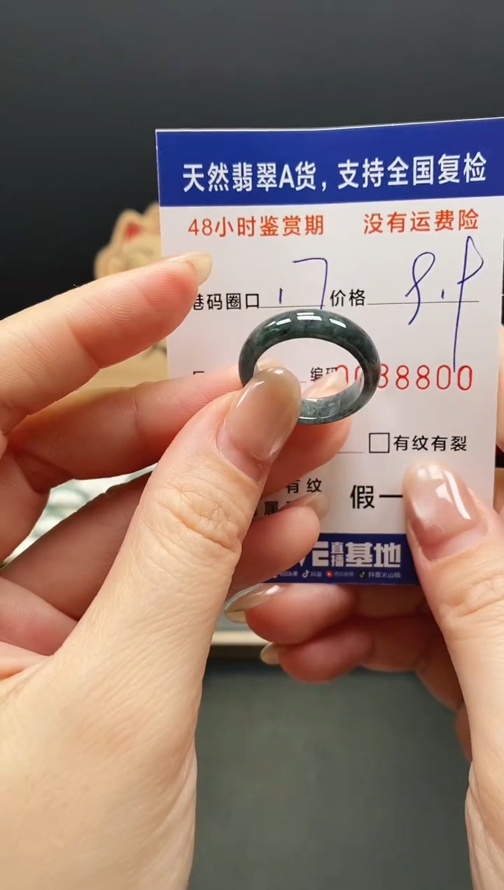 未镶嵌戒指翡翠8800