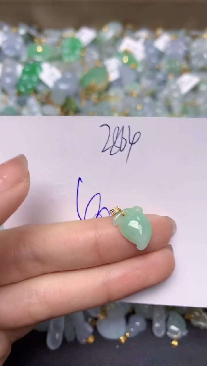 【闪购商品】翡翠颈饰18K金镶嵌 天然翡翠A货