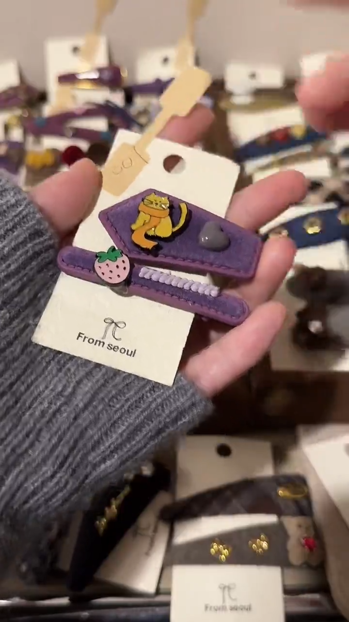 合金喷漆喵咪发夹    