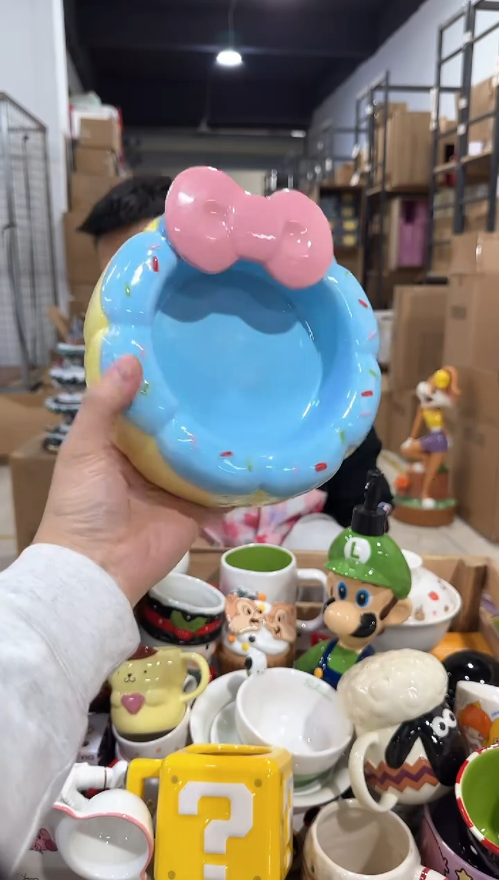 瓷片蛋糕蝴蝶结甜甜圈狗粮碗