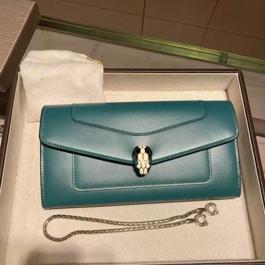 99新 BVLGARI/宝格丽 【诗诗】蛇头钱包长款/BG23005637/98