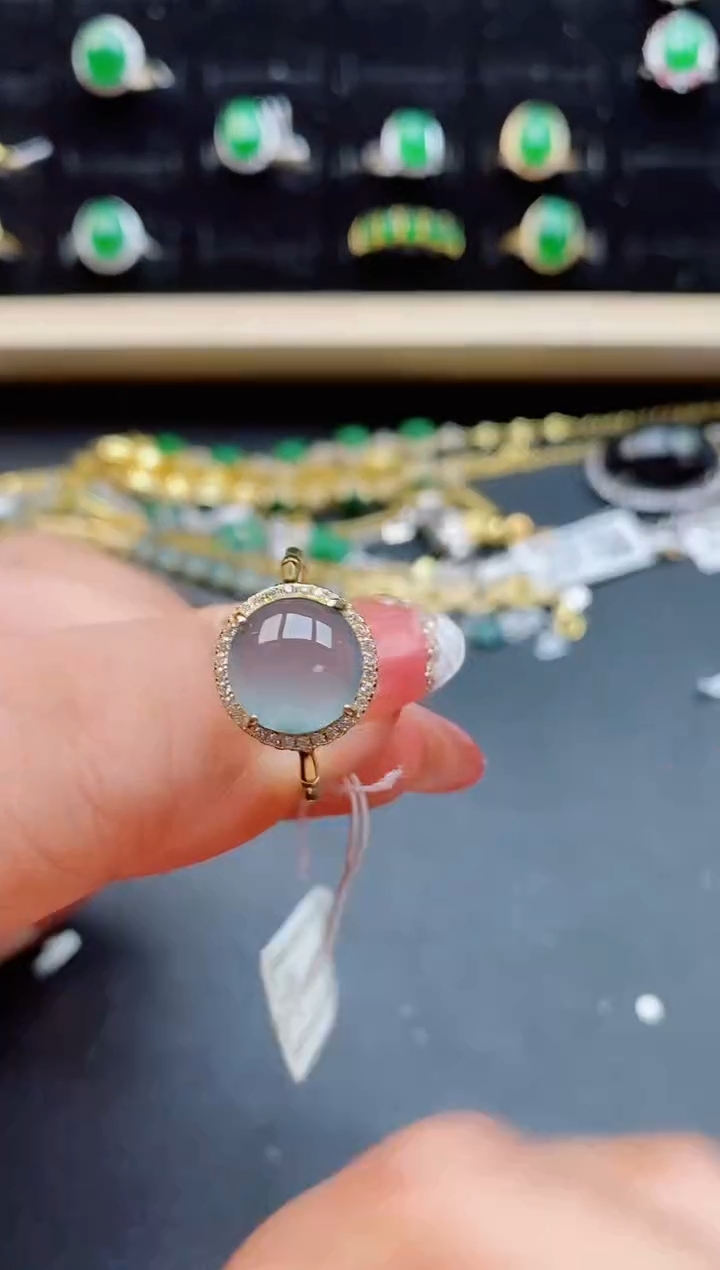 【闪购商品】翡翠戒指银S925镶嵌508500