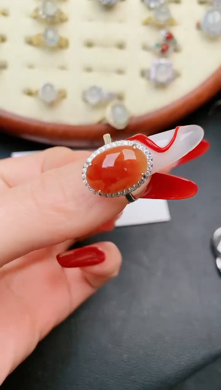 【闪购商品】翡翠戒指银S925镶嵌....