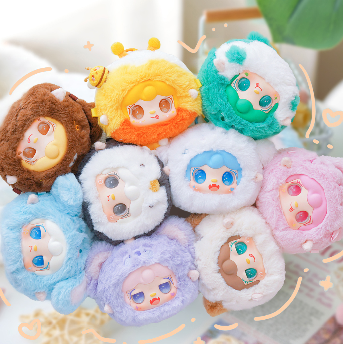 【福福·拆盒】氧氧yooki初代毛绒盲盒-《萌混过关》系列