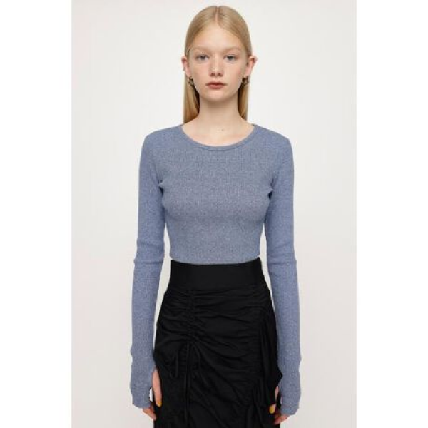 Moussy 秋冬款简约短款女款针织衫-030GAZ80-3590