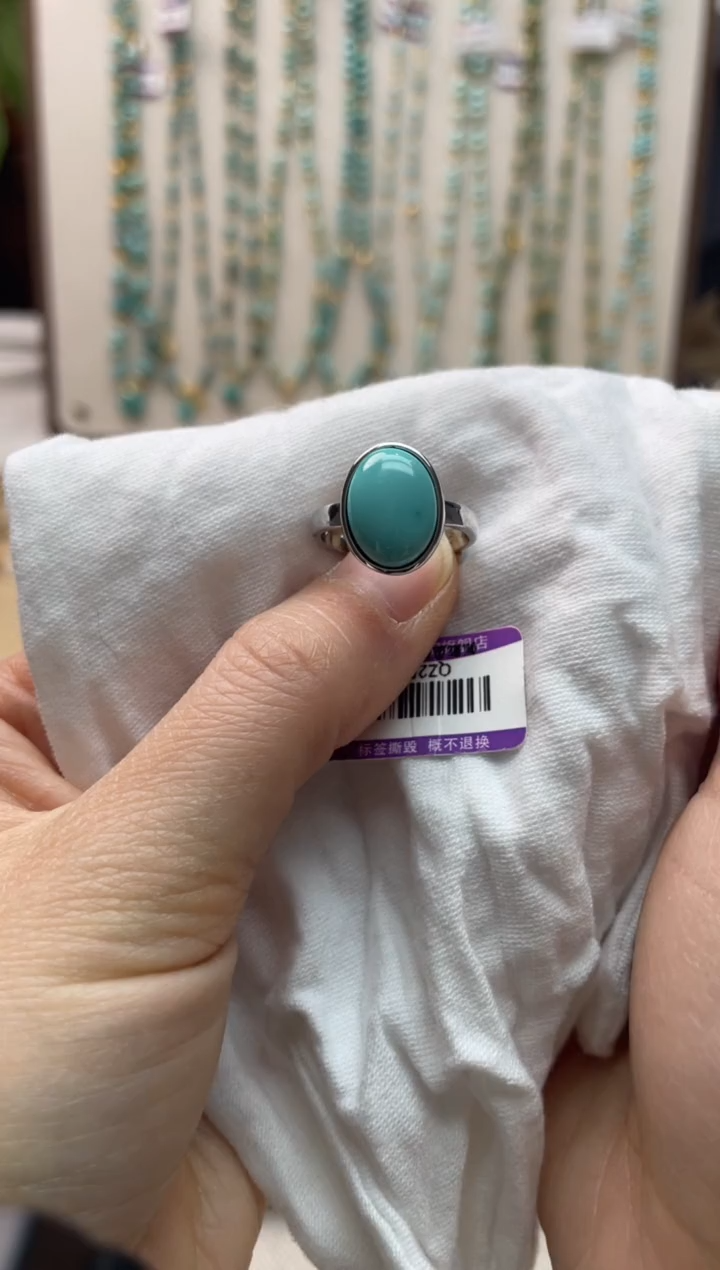 【闪购商品】绿松石戒指银S925镶嵌11