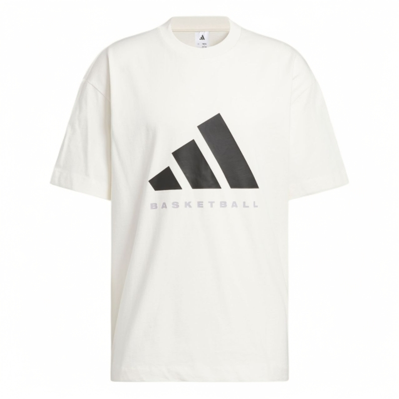 【滔搏联动】adidas BASKETBALL 纯棉篮球运动短袖圆领T恤 JX5574
