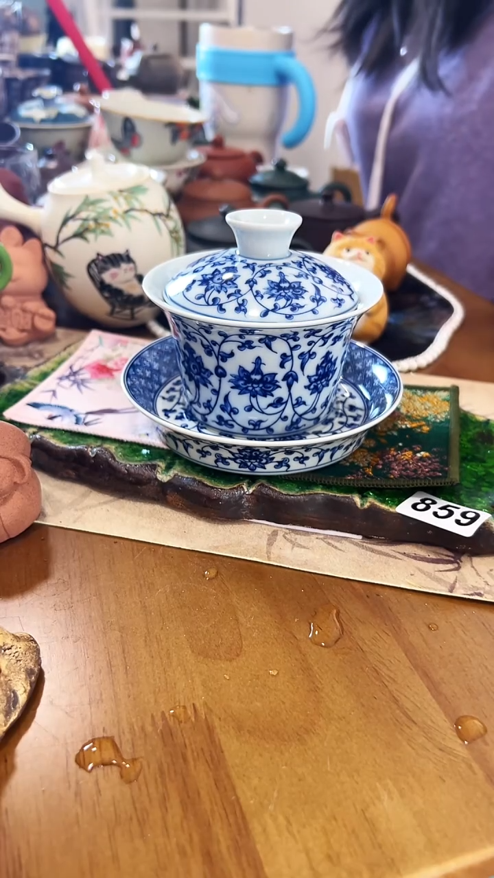 【茶瓷物语】缠枝莲盖碗