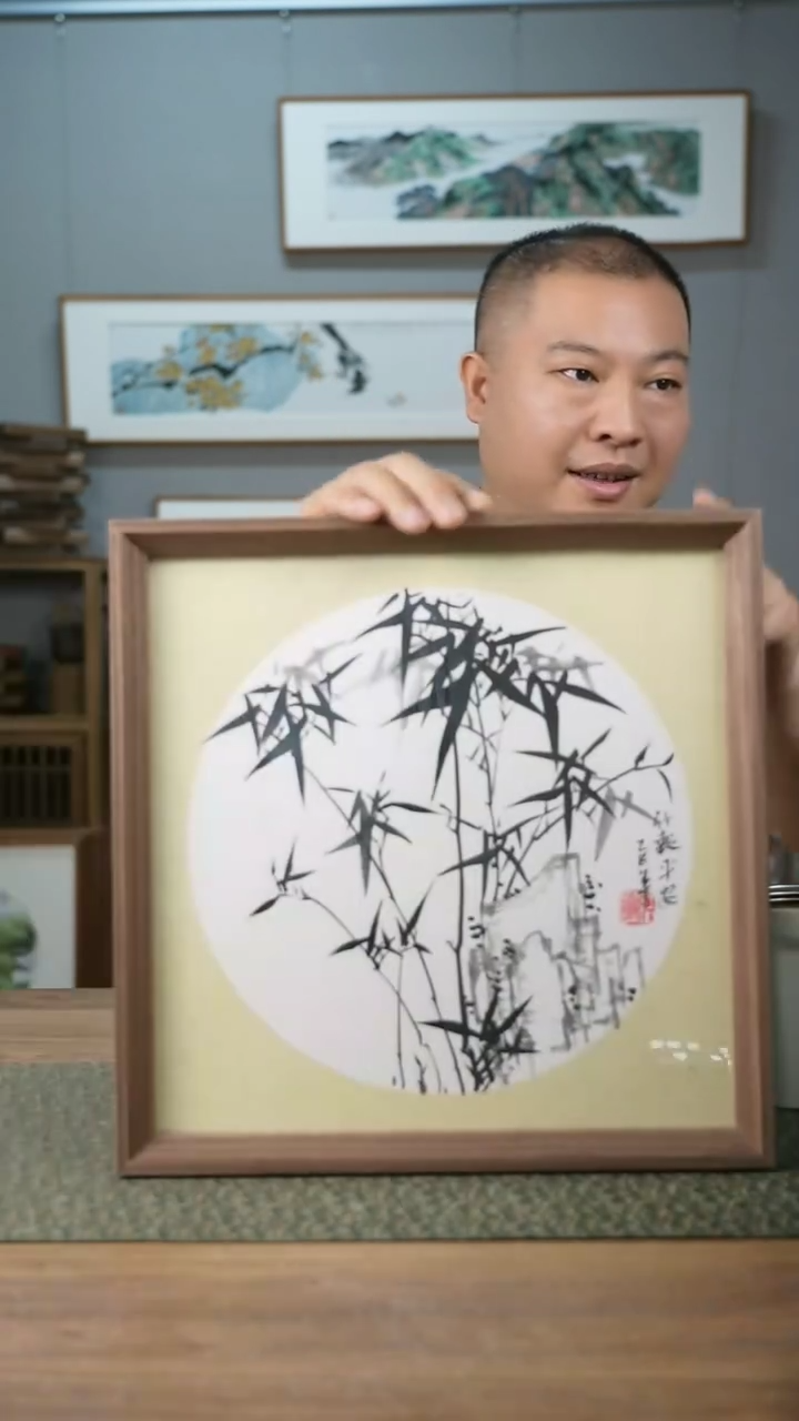 书法手书/绘同款作品-协会会员老师竹报平安