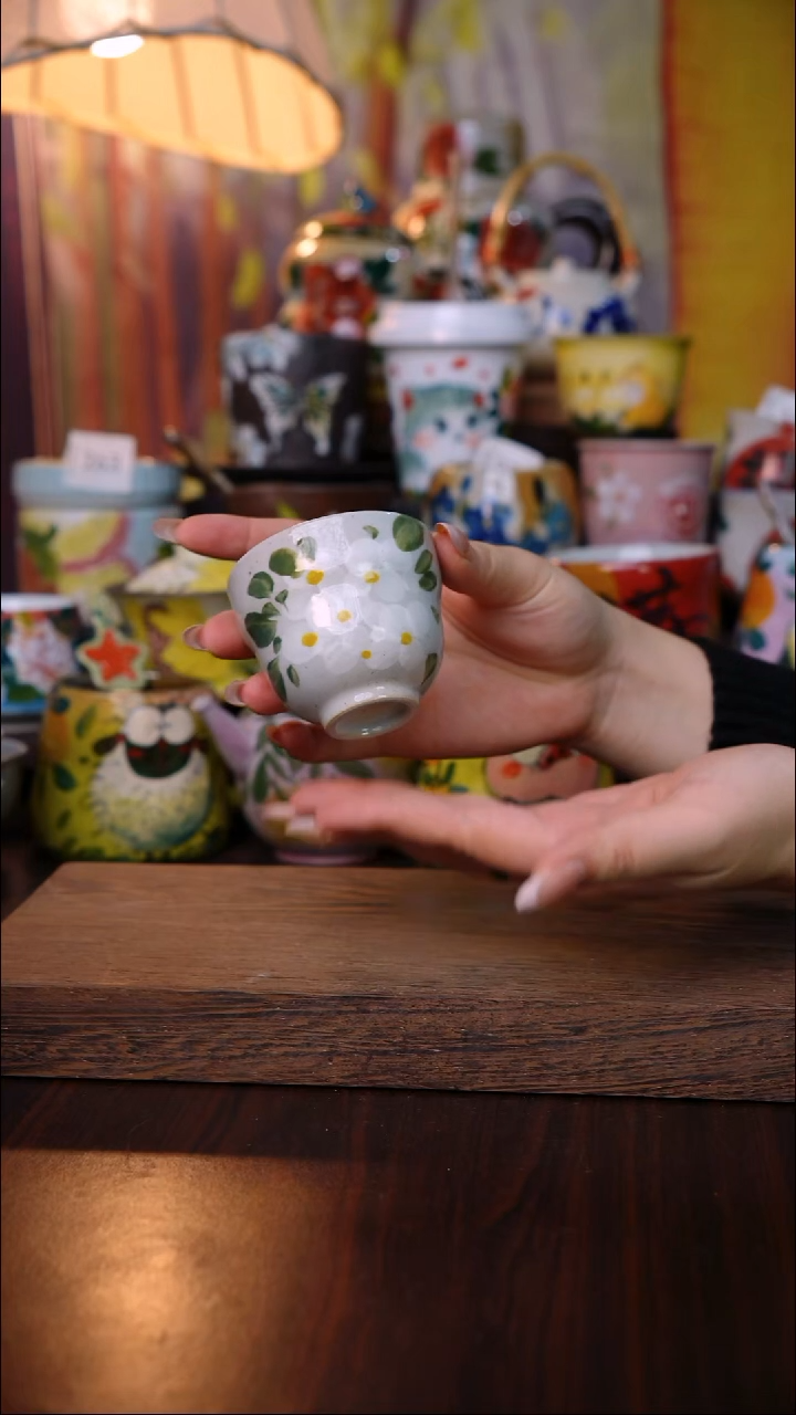 杯子陶泥垚手作 景德镇手工手绘陶瓷器物