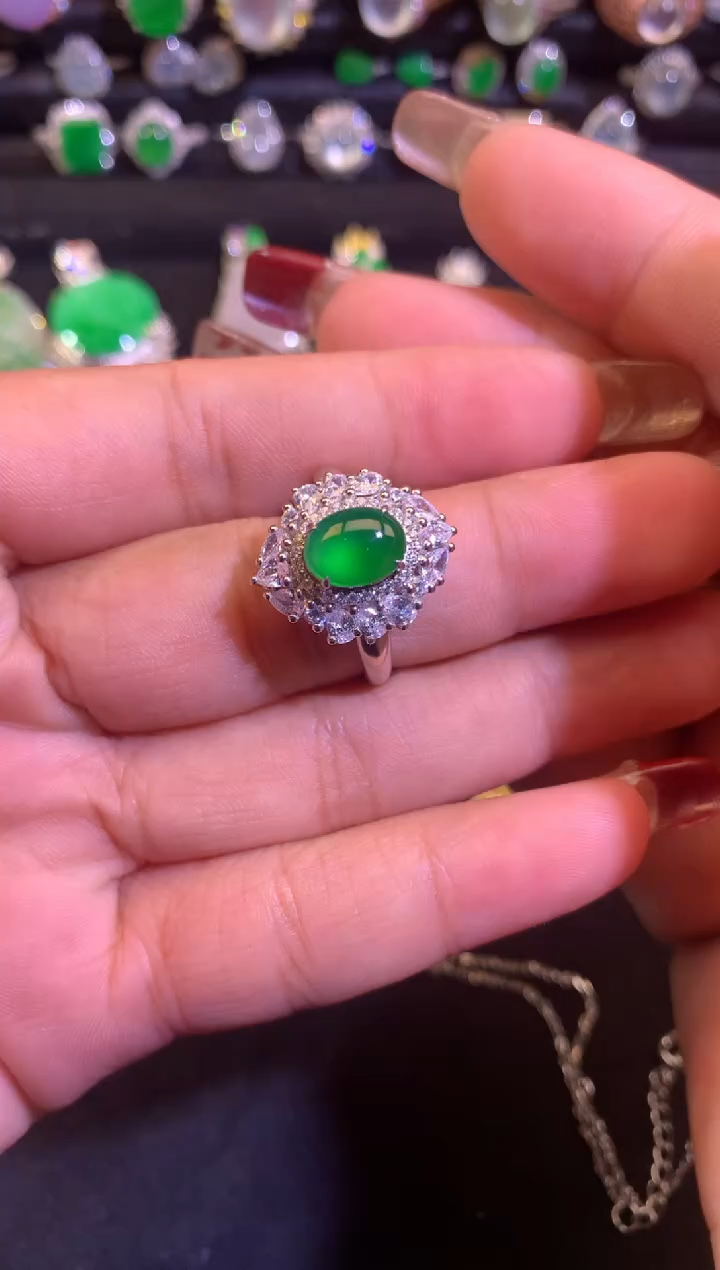 【闪购商品】翡翠戒指未镶嵌缅甸天然A货翡翠