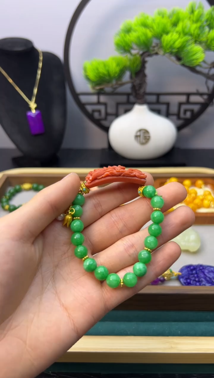 【闪购商品】翡翠耳饰14K金镶嵌S463           