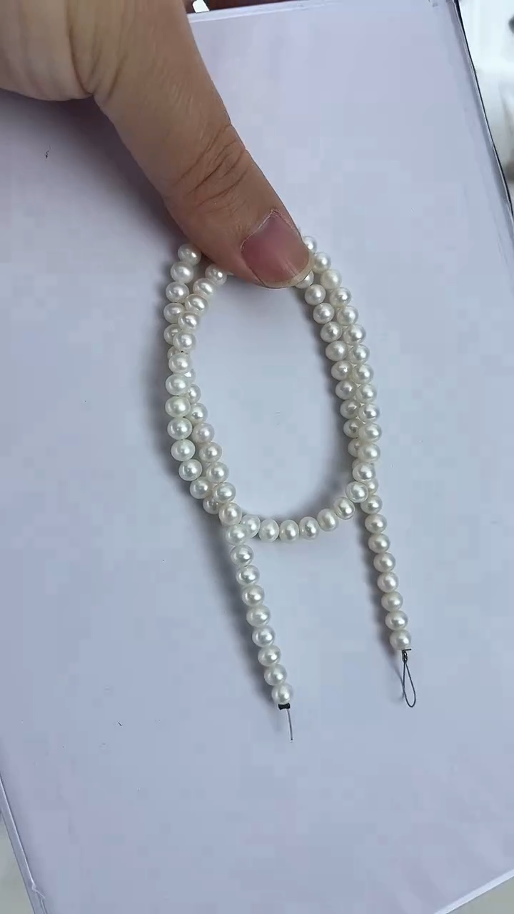 【闪购商品】淡水珍珠颈饰未镶嵌天然极光珍珠小米珠约5几乎无暇