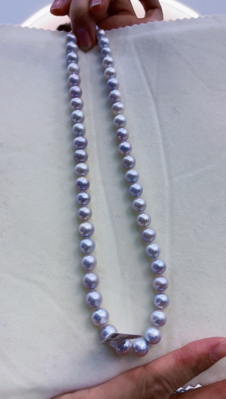 【闪购商品】淡水珍珠颈饰银S925镶嵌9-10mm