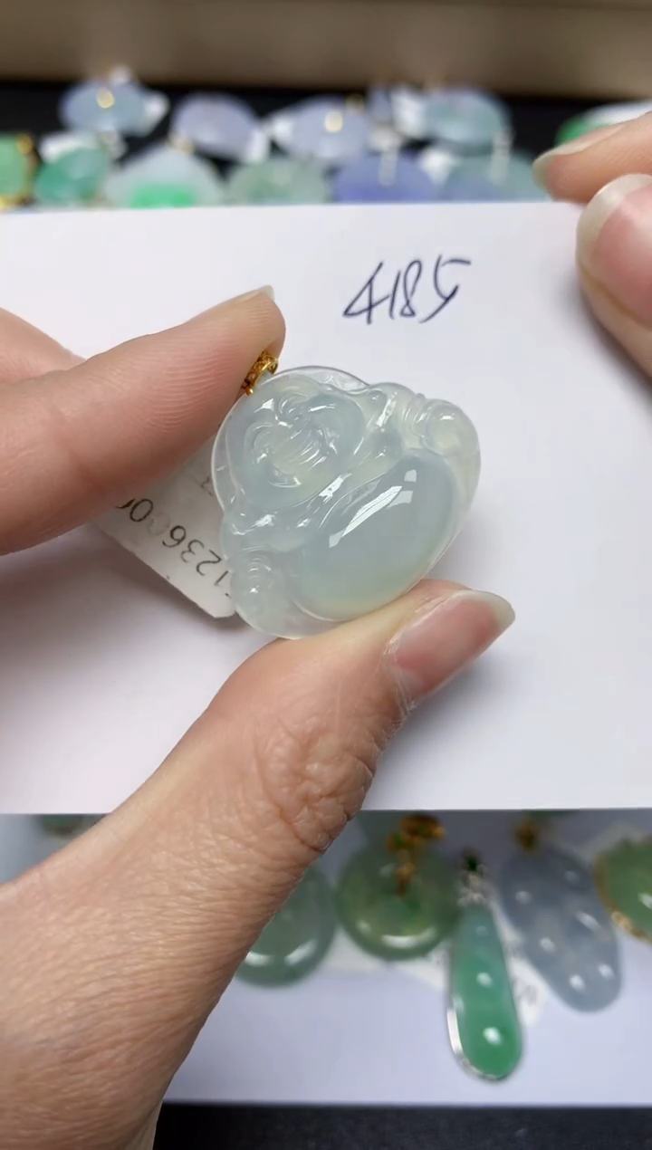 【闪购商品】翡翠颈饰18K金镶嵌 天然翡翠A货