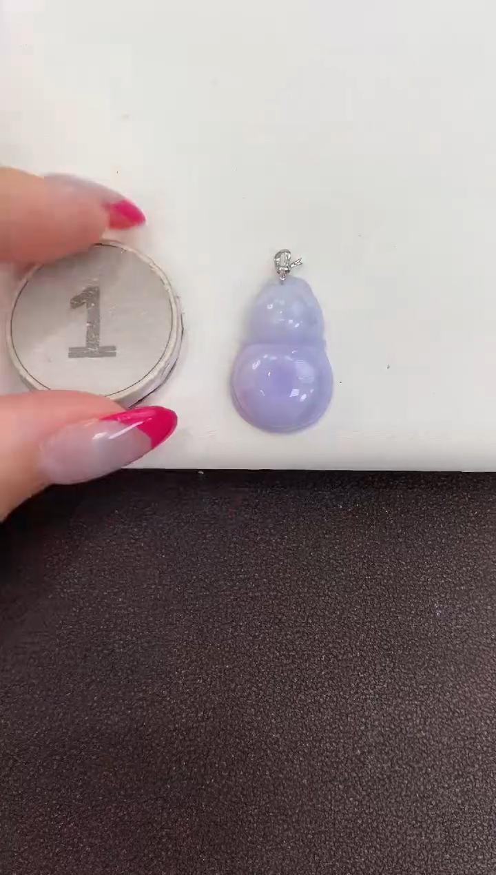 颈饰18K金镶嵌翡翠天然缅甸a货翡翠(多样性发其一