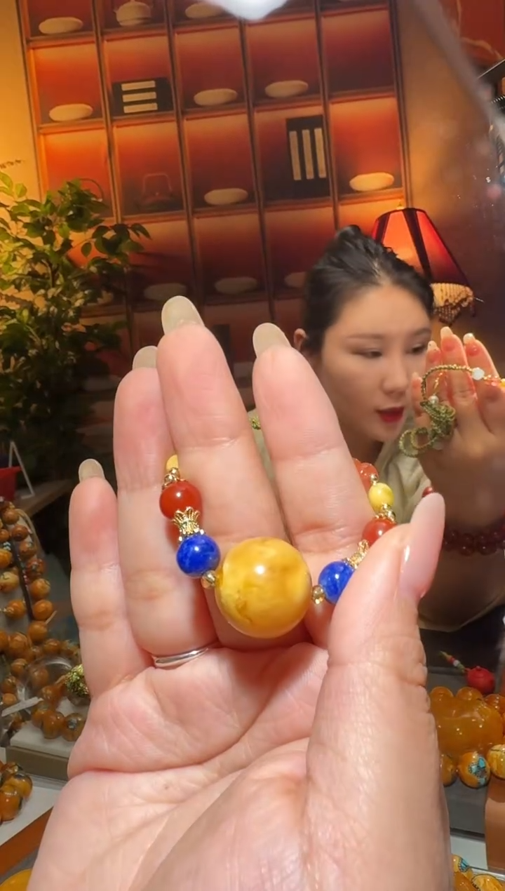 蜜蜡颈饰未镶嵌0829天然蜜蜡珠宝奇石全都保真