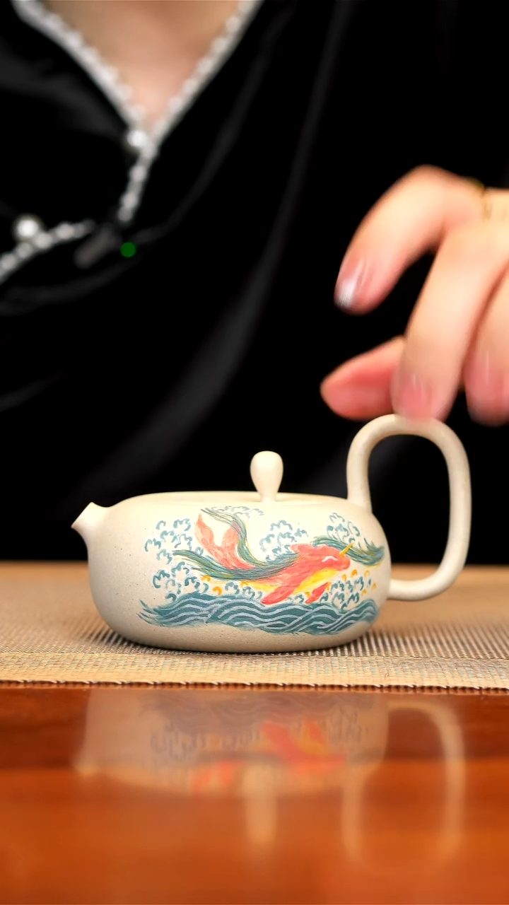 【闪购商品】紫砂茶壶宜兴紫砂白玉段壶150cc