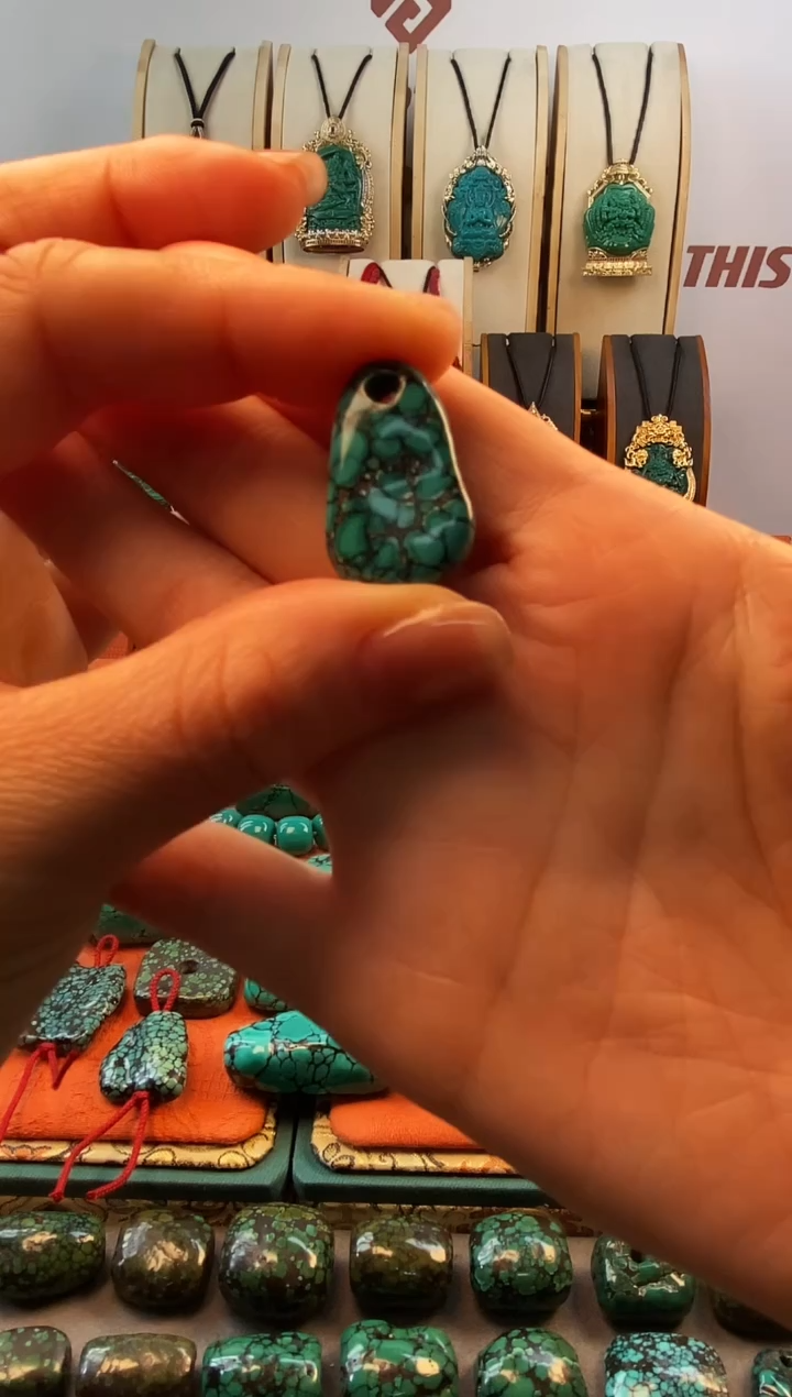 未镶嵌绿松石.网花 单颗 