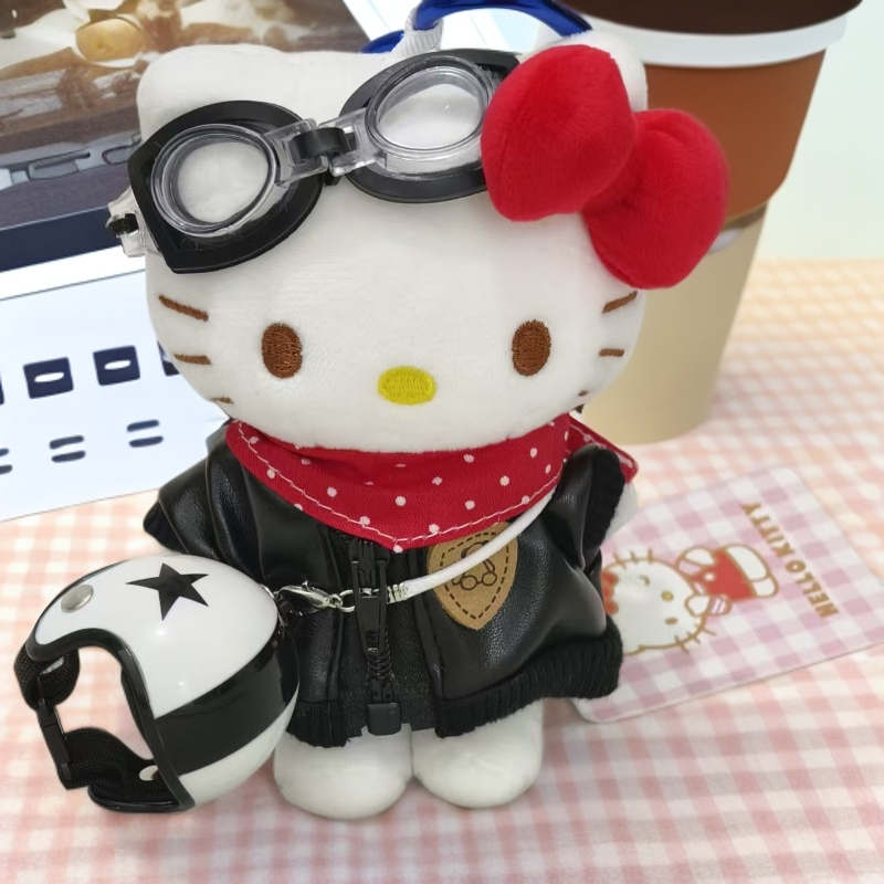【新款】正版HelloKitty机车风kt包挂可爱玩偶挂件手工diy钥匙扣
