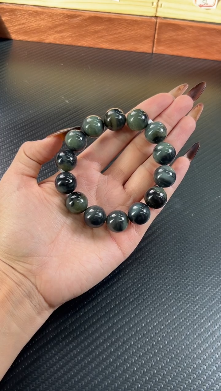 未镶嵌手串和田玉若羌微色差卡16j