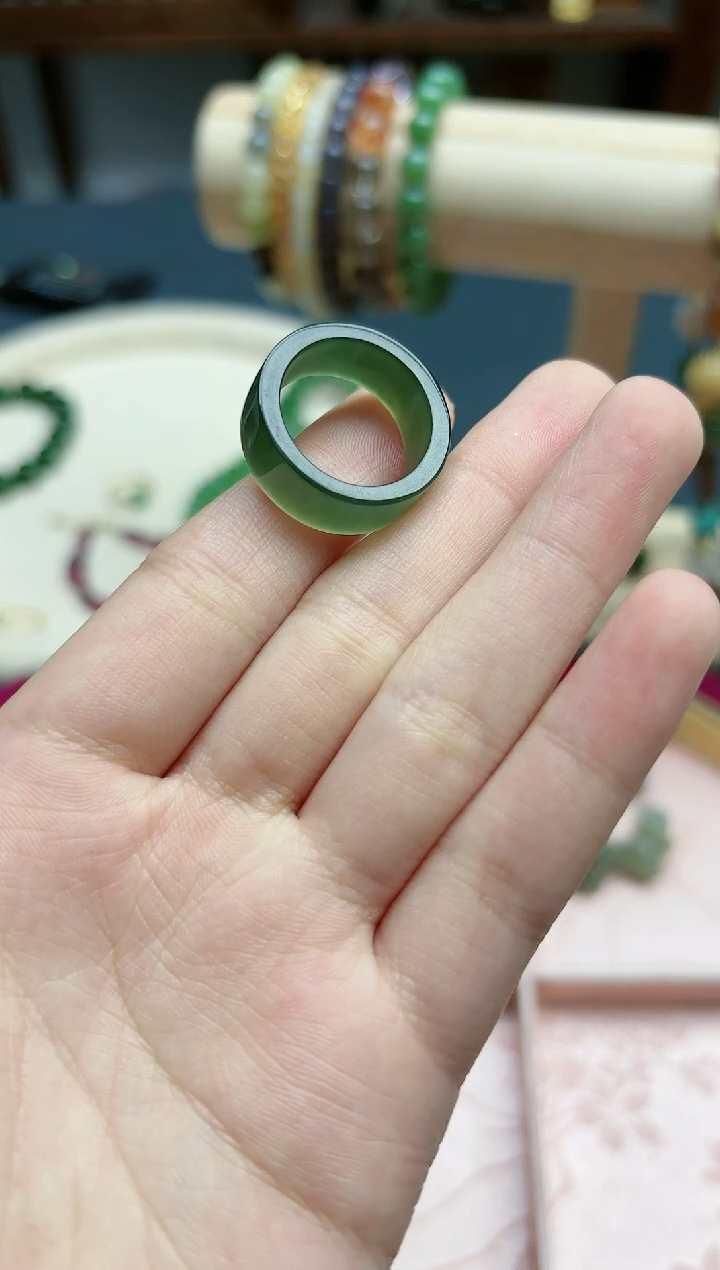 【闪购商品】和田玉指环未镶嵌和田玉15+#指环*1 HX