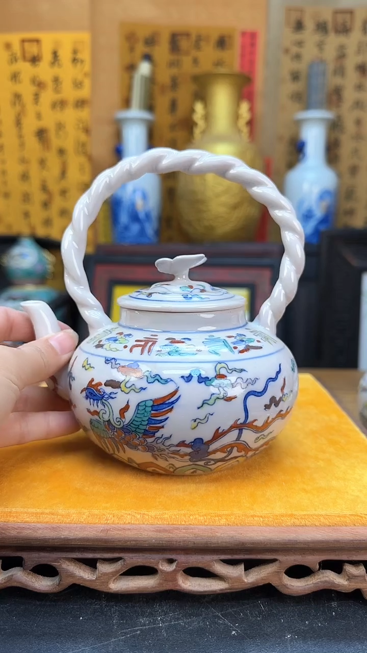 【闪购商品】瓶景德镇陶瓷客厅摆件凤凰