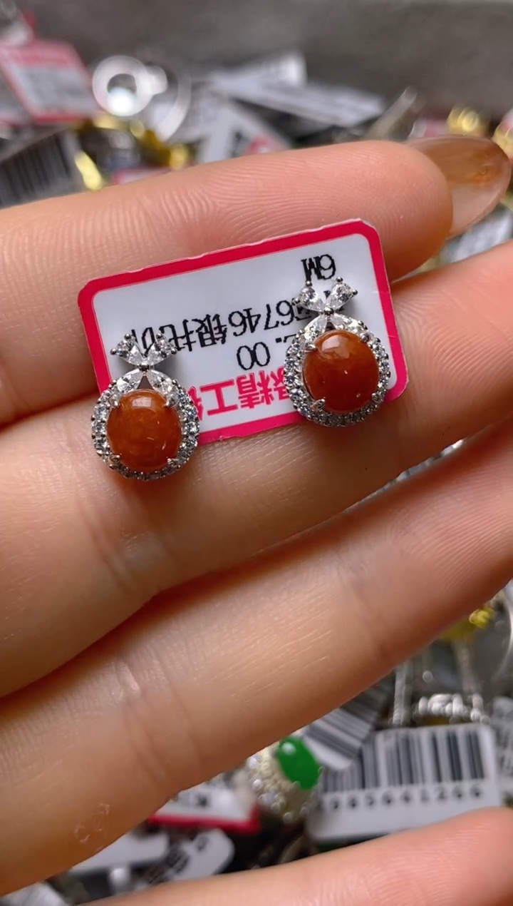 银S925镶嵌戒指翡翠百内无证书