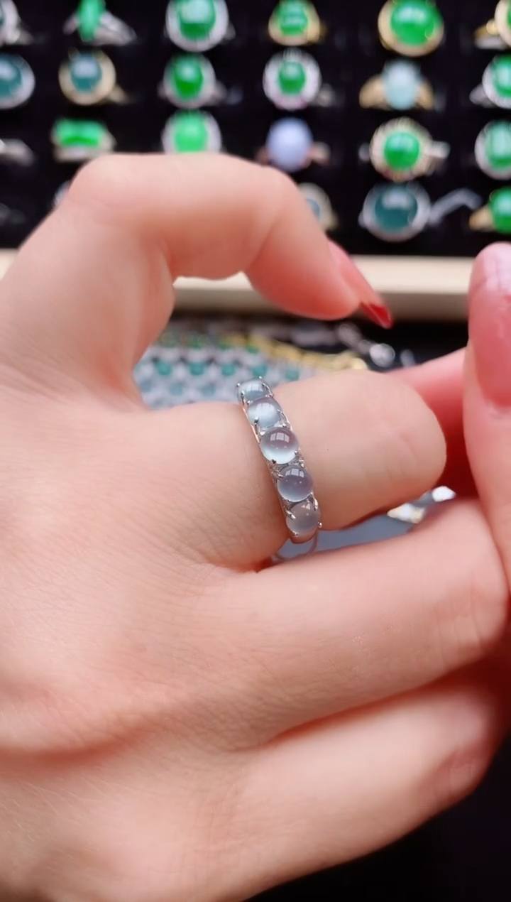 【闪购商品】翡翠戒指银S925镶嵌321312