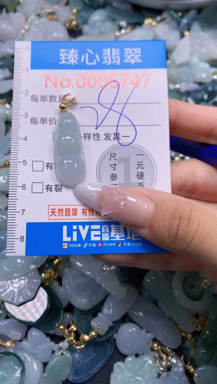 翡翠未镶嵌吊坠(不含链)6747