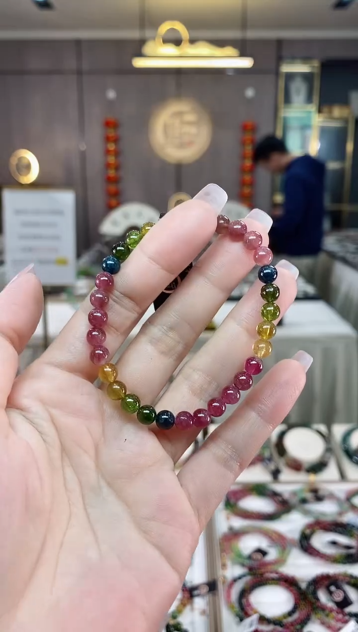 【闪购商品】碧玺单圈手串5mm+未镶嵌（多样性发一条）hon 