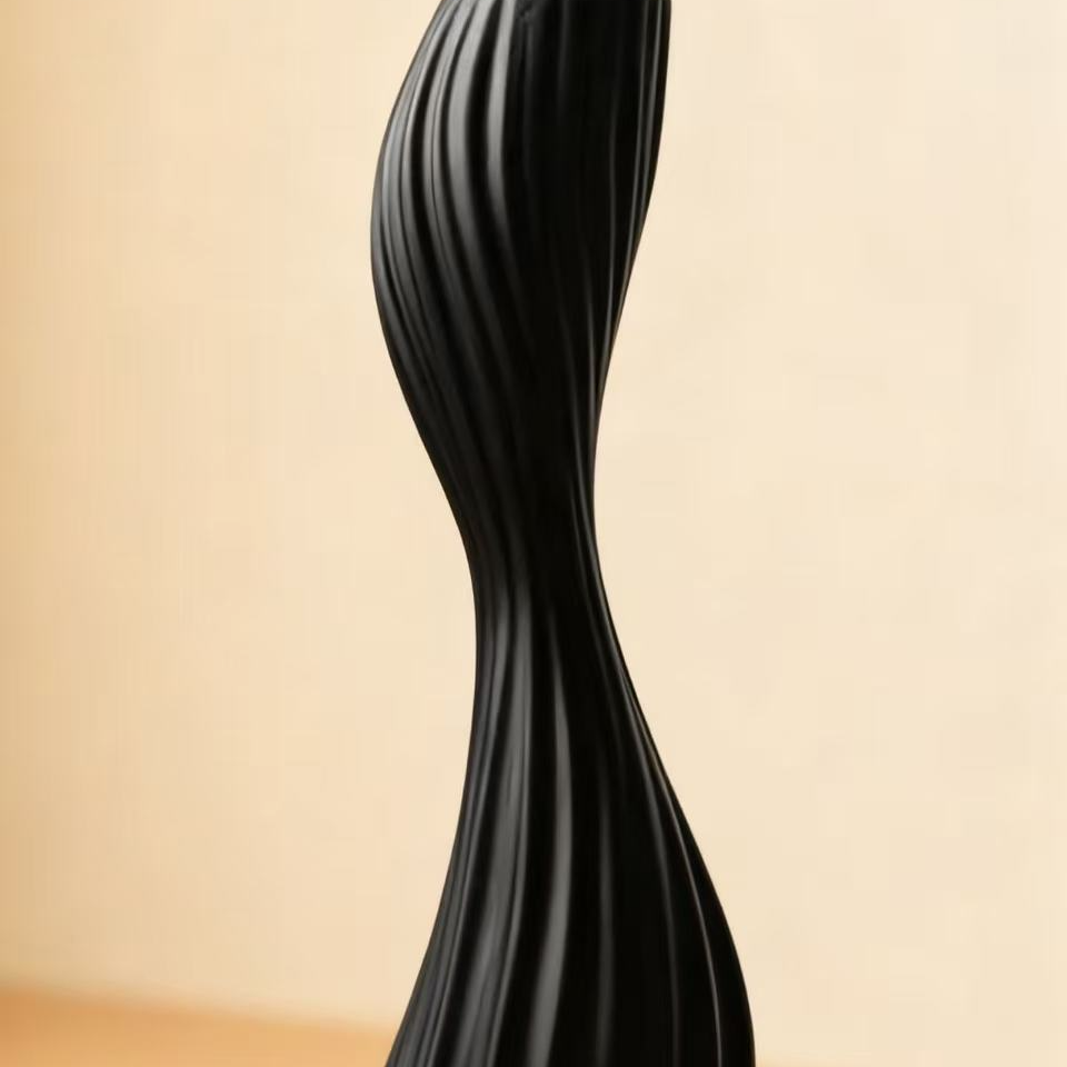 天鹅颈插花瓶北欧装饰器s型小蛮腰花瓶精致高级感家居摆件