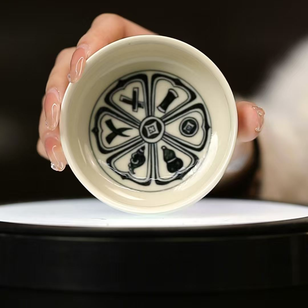 12.17/M400C21/二号釉/陶瓷六宝炉式杯