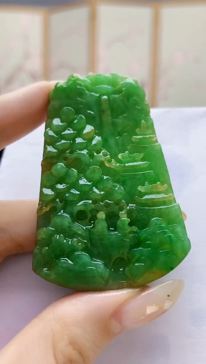 未镶嵌定制翡翠5145jw-毛货挂件147